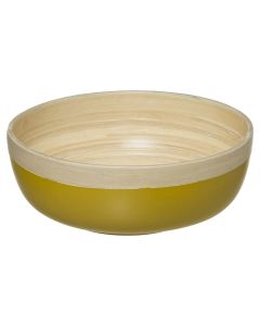 Salad bowl, bamboo, yellow, Dia. 20x7.5 cm
