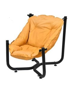Karrige Relax, metalike poliestër, mustard, 69x70xH85 cm