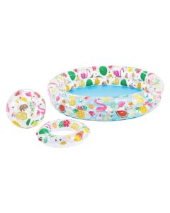 Intex circular pool with ball and coaster, for children 2+ years old, PVC, different colors, Dia.122xH25cm