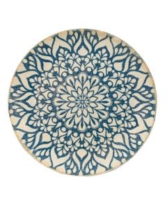 Pjatë e sheshtë Siviglia, porcelan, bezhë me dekor, Dia.31 cm