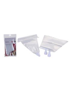 Filling cream cone for cakes with 3 heads, PE / PP, transparent, 35x19 cm