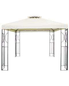 Gazebo, metal + polyester, white, 300x300 cm