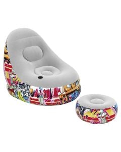 Set komardare kolltuk me fryrje Bestway, PVC, ngjyra të ndryshme, 121x100x86 cm