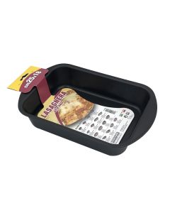 Deep anti-stick baking pan, aluminum, black, 25x18xH6 cm