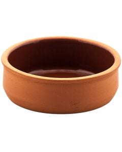 Tave balte rrethore, qeramike, kafe, 12x4 cm / 0.25L