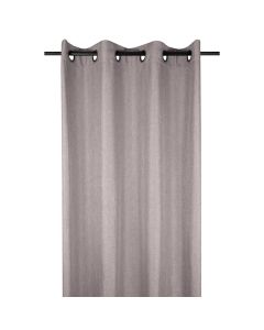 Bea full curtain with rings, polyester, taupe, 140x260 cm