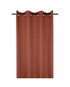 Bea full curtain with rings, polyester, brick brown, 140x260 cm