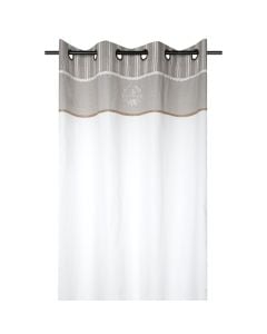 Adelaide full curtain with rings, cotton, white, 140x260 cm