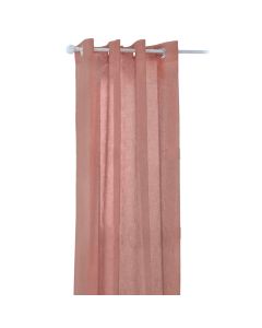 Perde e hollë me unaza Paloma, poliestër, kafe tulle, 140x260 cm