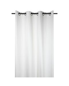 Perde e plotë me unaza Oxford, pambuku, nuanca bezhë, 140x260 cm