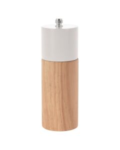 Mechanical pepper and spice grinder, acacia wood, brown / white, 5.5x16.5 cm