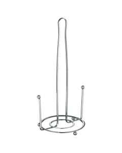 Towel holder, metal, silver, Dia.15xH31.5 cm