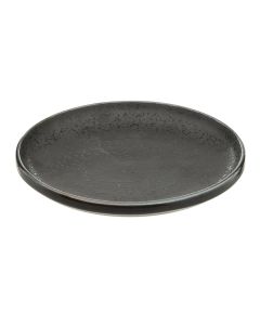 Dessert plate, ceramic, black, Dia.17.7 cm
