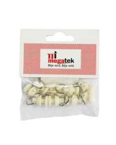 Silent blind for curtain rails (PK 10), plastic, white