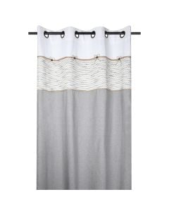Full curtain with rings Antoinette, cotton, perle, 140x260 cm