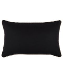 Decorative pillow Duo, cotton, black, 30x50 cm