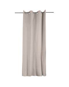 Full curtain with rings Duo, cotton, beige, 135x240 cm