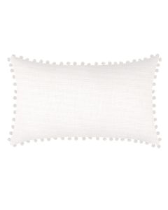 Decorative pillow Sanchez, cotton, white, 30x50 cm