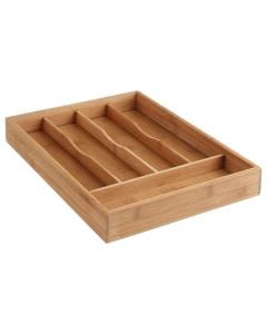 Drawer organizer, bamboo, brown, 25x34xH4.3 cm