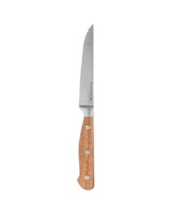 Steak knife, stainless steel/acacia wood, brown, 23 cm / blade 11.5 cm