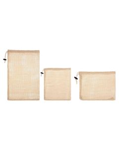 Bread basket (PC 3), cotton, beige, 28xH43 cm