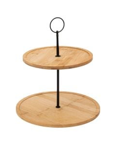 Candy stand, bamboo, brown, Dia.25xH30 cm