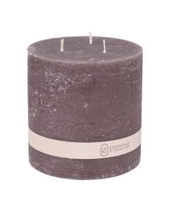 Decorative candle, paraffin, white, 14x14 cm