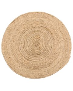 Rrugicë rrethore, jute, bezhë natyrale, Dia.100 cm