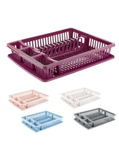 Plate/dish drainer, plastic, different colors, 30x40 cm