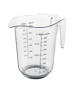 Kitchen measuring cup, plastic, transparent, 1 Lt
