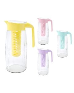 Kanë uji/lëngje, qelq+plastike, ngjyra të ndryshme, 1.45 Lt