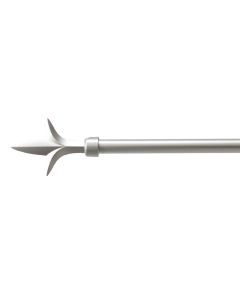 Shufër perde me zgjatim fundore qelqi, metalike, gri mat, Dia.16/19mm / 160-300 cm