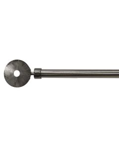 Shufër perde me zgjatim fundore qelqi, metalike, gri grafit, Dia.25/28mm / 160-300 cm