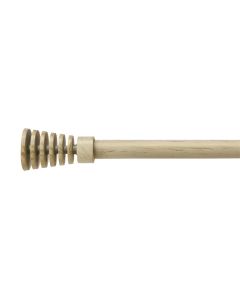 Shufër perde me zgjatim fundore qelqi, metalike, fildishtë/floriri, Dia.16/19mm / 160-300 cm