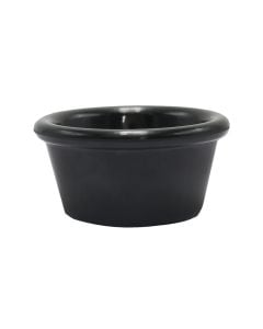 Bowl, melamine, black, Dia.7xH3.5 cm