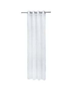 Veil curtain with rings, 100% polyester, white, 150x260 cm