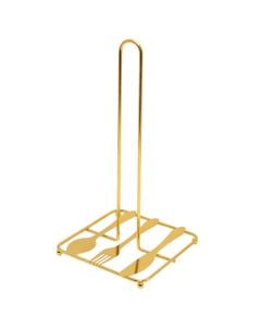 Paper holder, metal, gold, 16x16xH29 cm