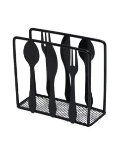 Paper holder, metal, black, 5x12xH10 cm