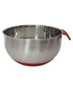 bowl, stainless, silver, Dia.25xH13 cm