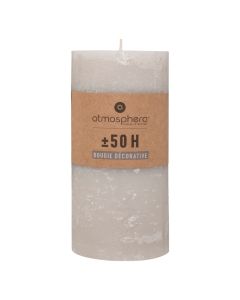 Olia cylindrical candle, paraffin, taupe brown, Dia.6.8xH14 cm