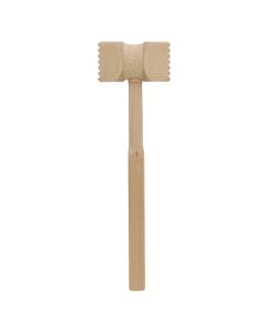 Meat hammer, wood, brown, 33 cm