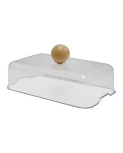 Butter/cheese preserver, bamboo, brown, 11x18 cm