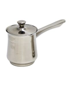 Xhezve kafeje katërshe me kapak, inoks, argjendi, 360ml/Dia.7.5x10 cm