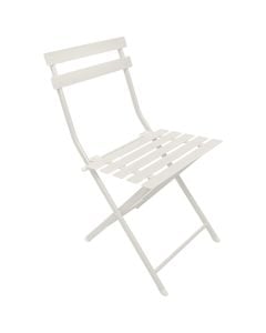 Bistro folding chair, metal, beige, 42x40xH81 cm