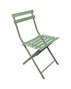 Bistro folding chair, metal, dark green, 42x40xH81 cm