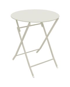 Round folding table Bistro, metallic, beige, Dia.60xH71 cm