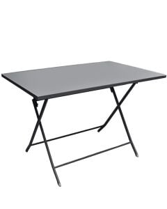 Bistro folding rectangular table, metal, anthracite gray, 70x110xH71 cm