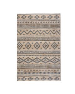 Rrugicë bambu Etnic, e bardhë/gri, bambu, 80x150 cm