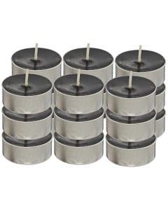 T Light candle Hugo, paraffin, black, Dia.3.7x1.5 cm