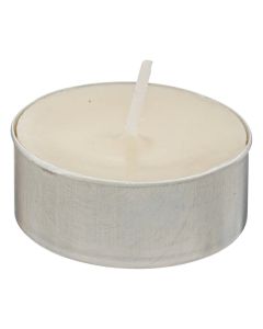 T Light candle Hugo, paraffin, ivory, Dia.3.7x1.5 cm
